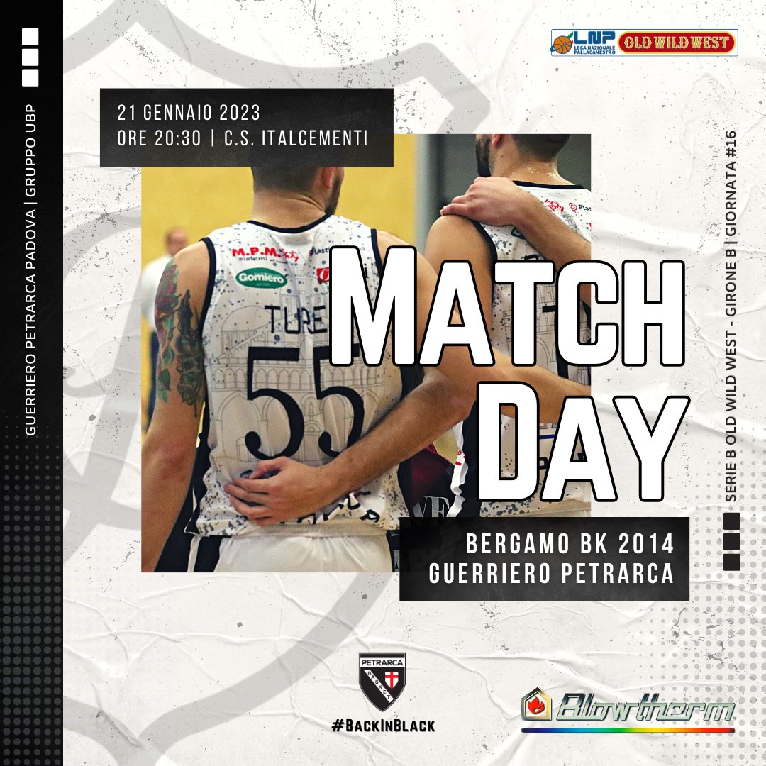 ᴍᴀᴛᴄʜ ᴅᴀʏ | In viaggio verso 𝙱𝚎𝚛𝚐𝚑𝚎𝚖 per la prima giornata del girone di ritorno. 🚌

🏆 <a href="/LNPSOCIAL/">Lega Nazionale Pall</a> 
🗓 21 gennaio 2023
🕣 20.30
🏟 C.S. Italcementi | Bergamo
🆚 <a href="/BergamoBasket/">WithU Bergamo</a> 
🖥 Diretta streaming su LNP Pass

#WeAreBack #BackInBlack #DNAGuerriero #UBPgroup