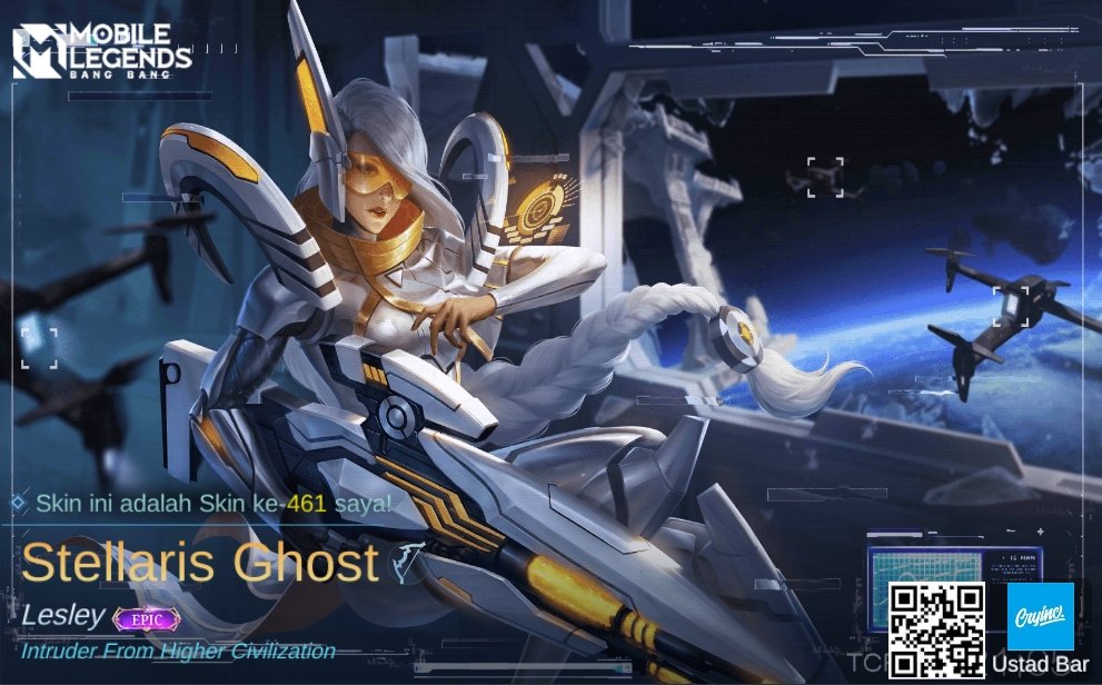 TebzTv's tweet photo. Saya baru saja mendapatkan Skin baru Stellaris Ghost di Mobile Legends: Bang Bang! Ayo kita berhadapan melawan Player MOBA terbaik dunia bersama-sama! 
https://t.co/KXyPe6FFvH https://t.co/cdIyYFYKfu