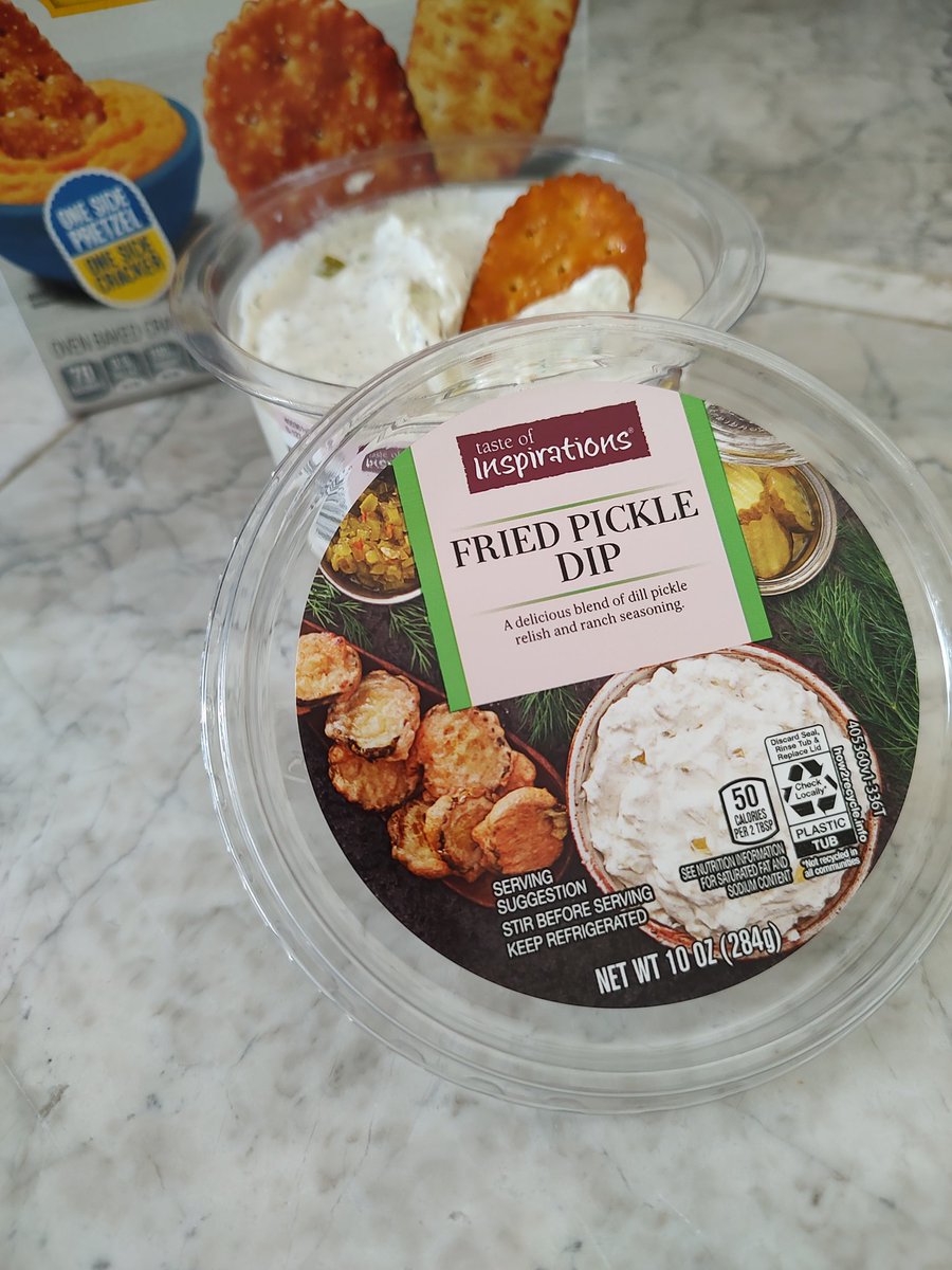 Cookbookaholic's tweet photo. My friends... do not sleep on this Fried Pickle Dip from the Taste of Inspirations line @FoodLion!!! It will definitely make a return appearance at my Big Game party.
#friedpickledip #biggameeats https://t.co/RcjXn82Xul
