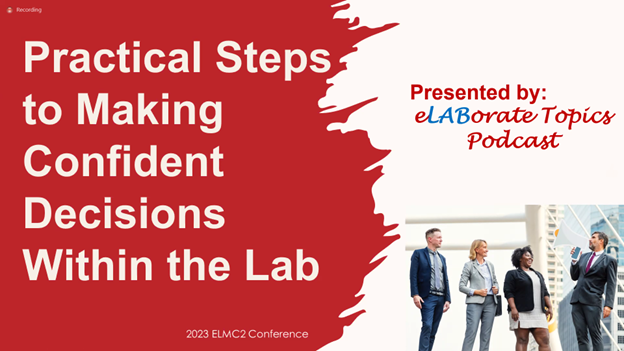 Day 2⃣ of #2023ELMC2 is starting off strong with the amazing co-hosts of the eLABorate Topics Podcast @CoachTeeWilson @Swhitehead_MLS & @lona_small8! We're excited to welcome them back & thank you for your continued support!

#lab4life #labucate #podcast #laboratorymanagement