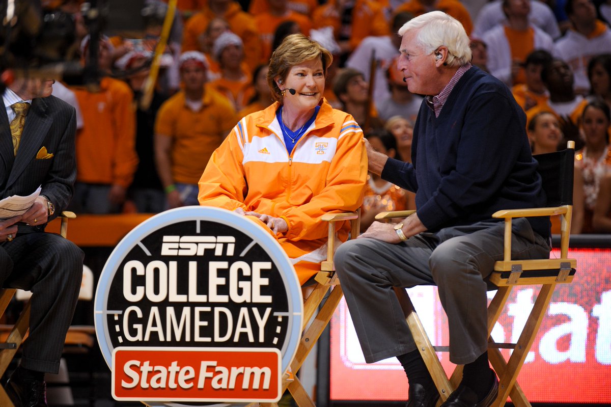 Tennessee is the only school to have hosted ESPN College GameDay for football, men’s basketball and women’s basketball.

<a href="/Vol_Football/">Tennessee Football</a> - 11x
<a href="/Vol_Hoops/">Tennessee Basketball</a> - 3x (after Saturday)
<a href="/LadyVol_Hoops/">Lady Vols Basketball</a> - 2x (after Thursday)