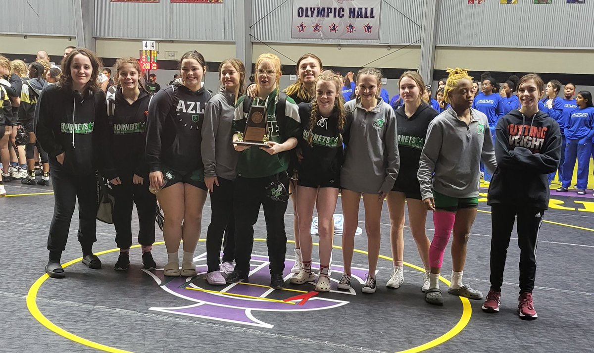LadyHornetMat's tweet photo. Our Lay Hornets placed 4th at State Duals against the top 16 schools in the State of Texas! Go Hornets! @WrestlingAzle @azleathletics @azleisd @azlehighschool https://t.co/t6miHlnHyJ