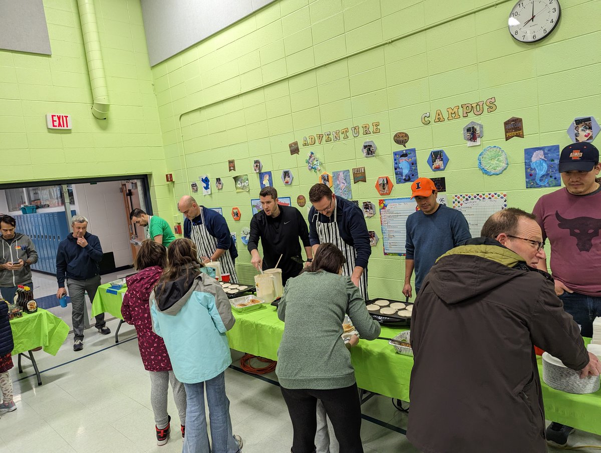 Thank you to our WB dads for a fantastic Wake Up Willowbrook Pancake Breakfast this morning! It was great to see our students and families, and we are grateful for the continued return of our fellowship across D30! #d30learns