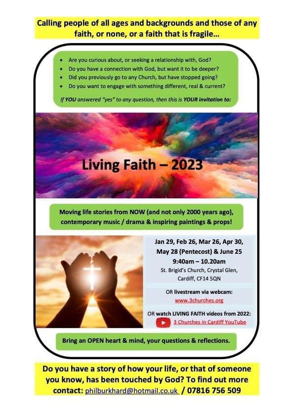 ChristallaB's tweet photo. Christalla will be speaking Sunday 29th January 2023 as part of 'Living Faith' Series run by 3 Churches in Cardiff. St Brigids Church, Crystal Glen, CF145QN. 
https://t.co/eqo3x4nbyM https://t.co/6KeKwGR5qF