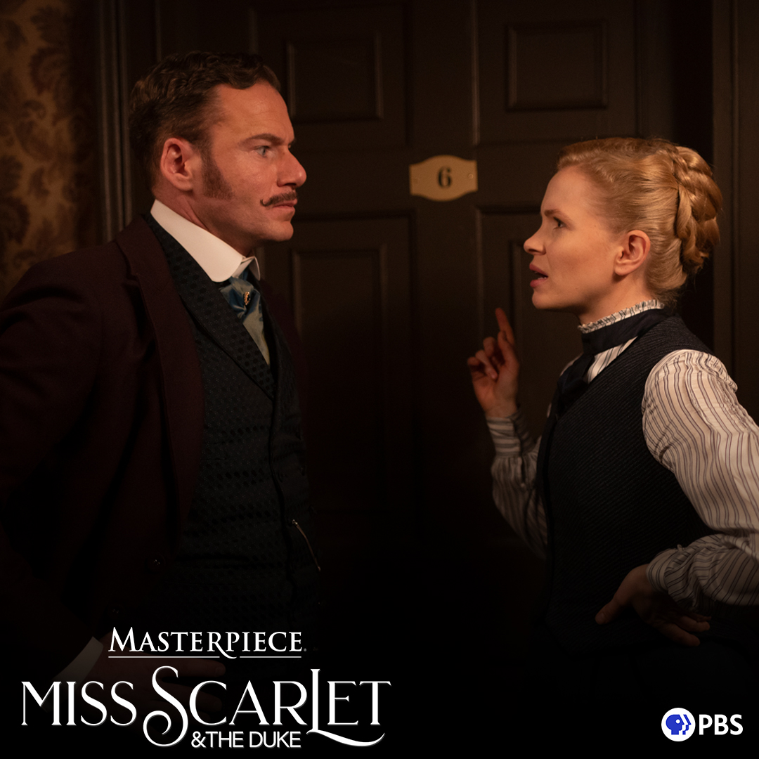When Eliza finds herself in unfamiliar territory with an all-too-familiar face, will twists and turns get the better of her? Find out on a new #MissScarletPBS, tomorrow at 8/7c on MASTERPIECE Mystery! on <a href="/PBS/">PBS</a>.