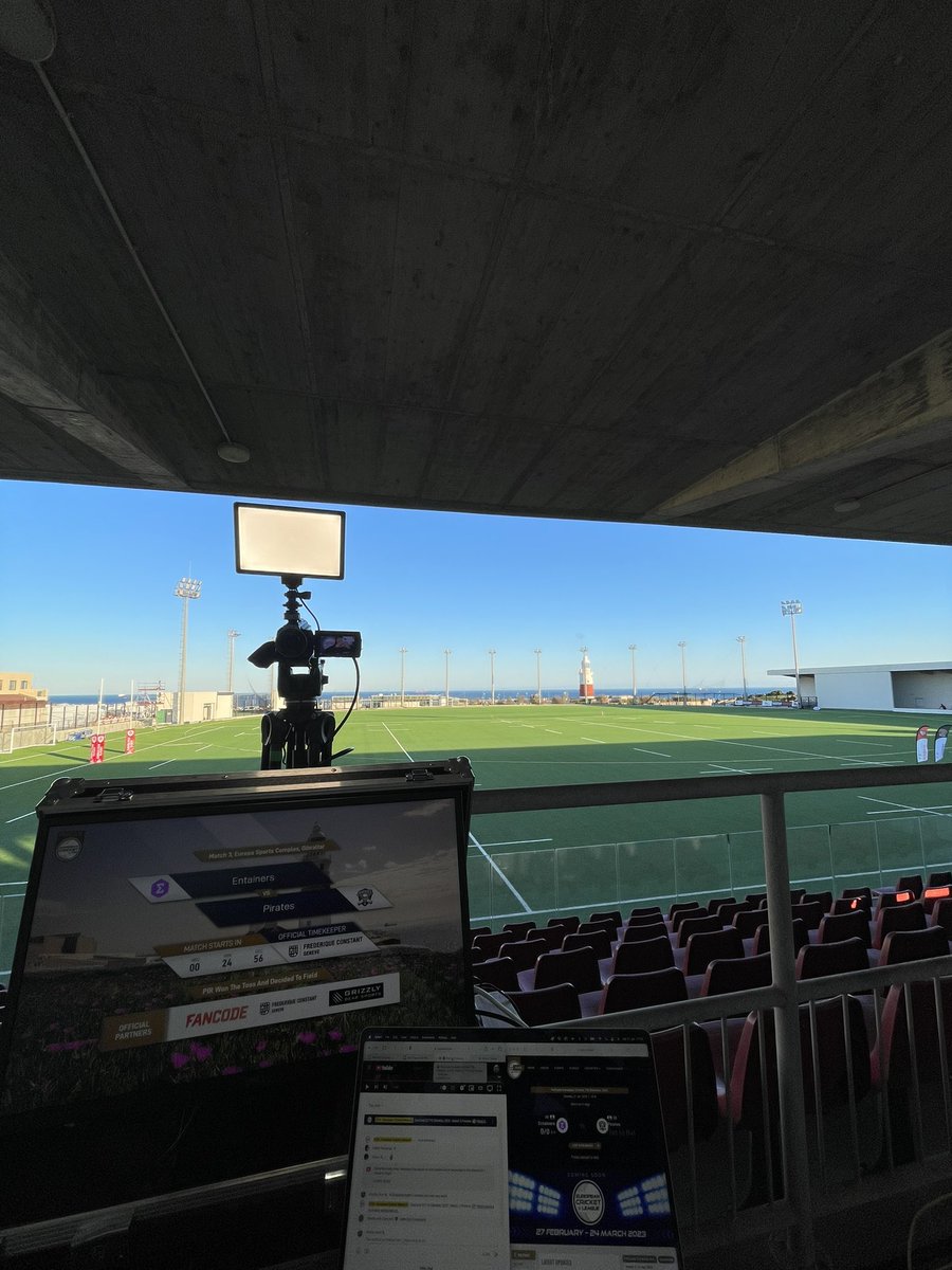 Views at work really don’t get much better than this… @EuropeanCricket @Gibraltar_Crick