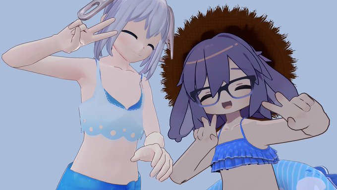 #おうつちのVRC日記
青色水着オソロ!
弟とリア友 仲いいね
じょぼおじと! 