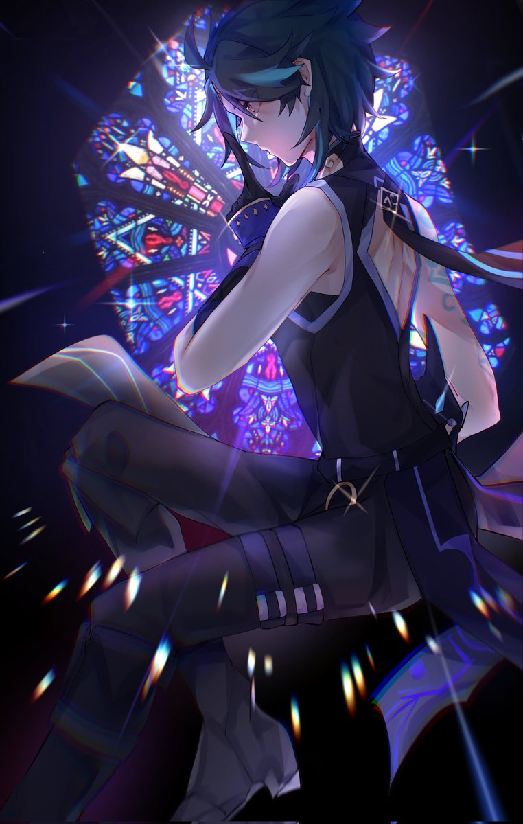 franjo0v0's tweet photo. 以前の絵です、多分いいと思うので、アップロードします
#原神 #Genshin #Xiao #魈 https://t.co/AbQeuN3tWY