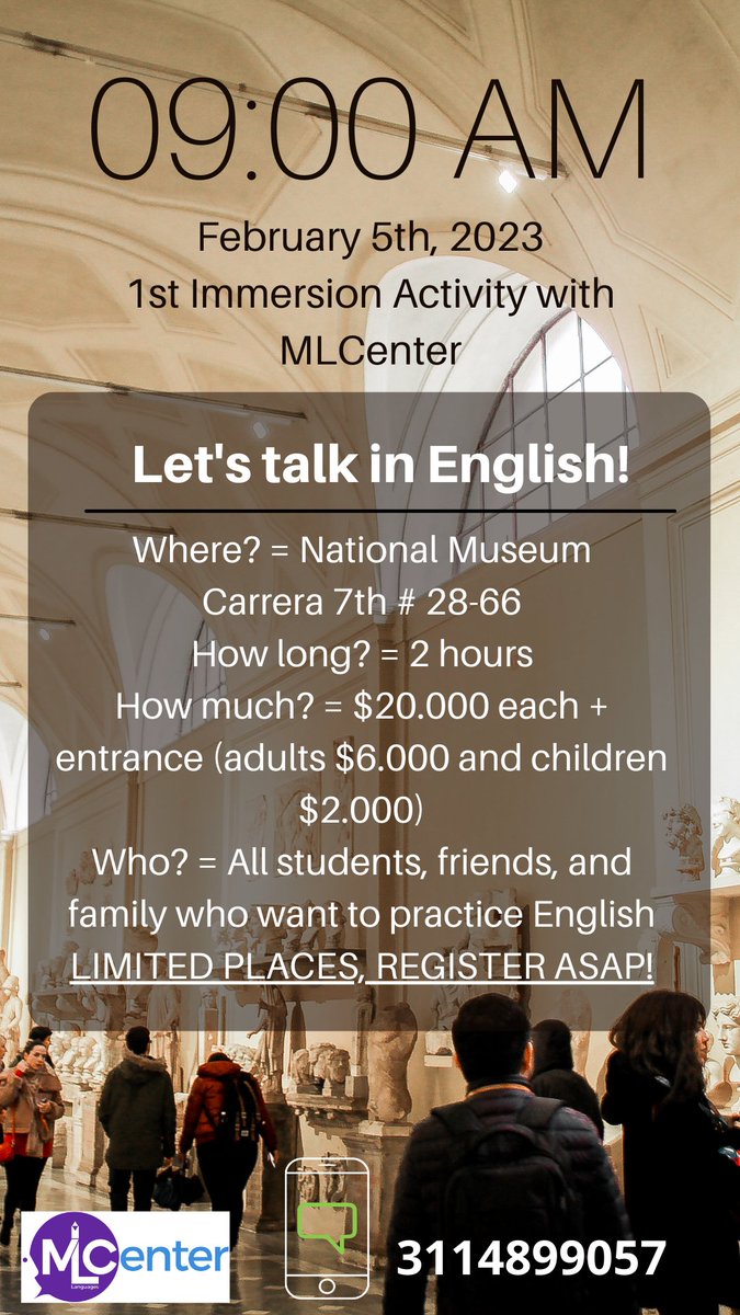 mlcenteronline's tweet photo. #mlcenter #Bogota #englishtalk https://t.co/hvqb7hcPbn