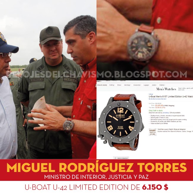 MaihenH's tweet photo. Imagínese la fortuna que tiene Rodríguez Torres, sí  ese mismo decía que todos los venezolanos somos iguales y que el era un revolucionario "anti-imperialista" pero solo en relojes tiene más $40.000 y ahora vivirá su exilio dorado en España como un supuesto perseguido... https://t.co/zNIv7gSLbQ