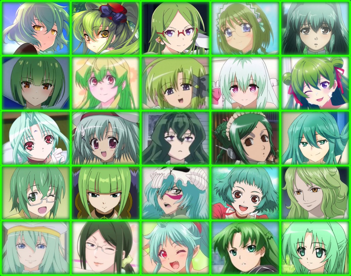 Waifu Tower on Twitter "Who Is Your Favourite Green Hair Waifu In Anime?"