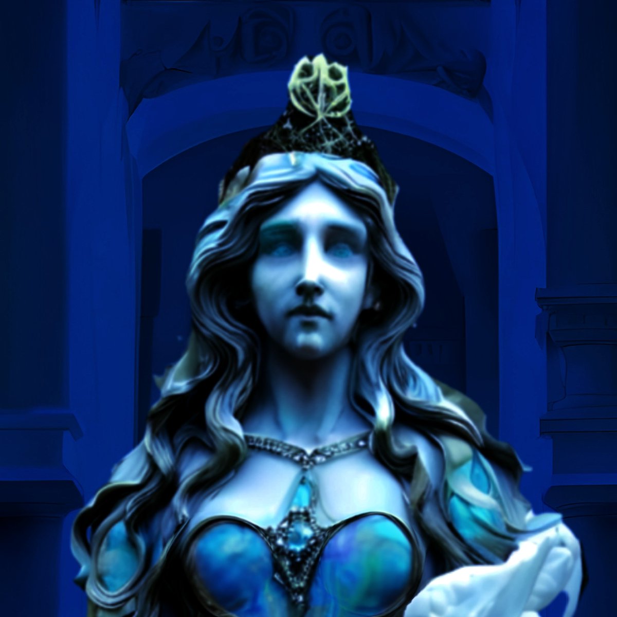 CaptainKestrel's tweet photo. A Face I Hardly Know, Anymore (Fiction in Alt text - two parts). Based on and inspired by the work of @waifu_odyssey. #AIArt #AIArtwork #Artbreeder #FreewayML https://t.co/UJWad5hMdg