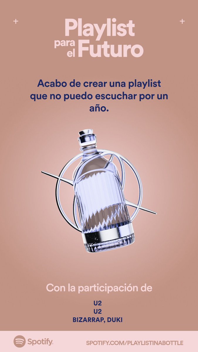 Acabo de crear una cápsula del tiempo musical que no puedo abrir hasta 2024.
Crea la tuya con Playlist para el futuro de Spotify: spotify.com/playlistinabot…
#PlaylistfortheFuture
open.spotify.com/site/playlisti…