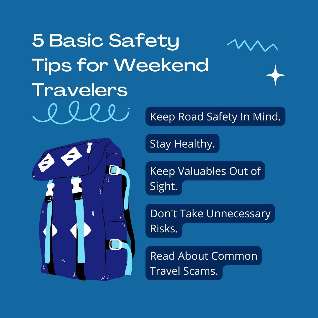 If you are traveling this weekend, here are 5 basic safety tips to keep you and your family safe. #travel #weekendtrip #safetytips #columbiasc #greenvillesc