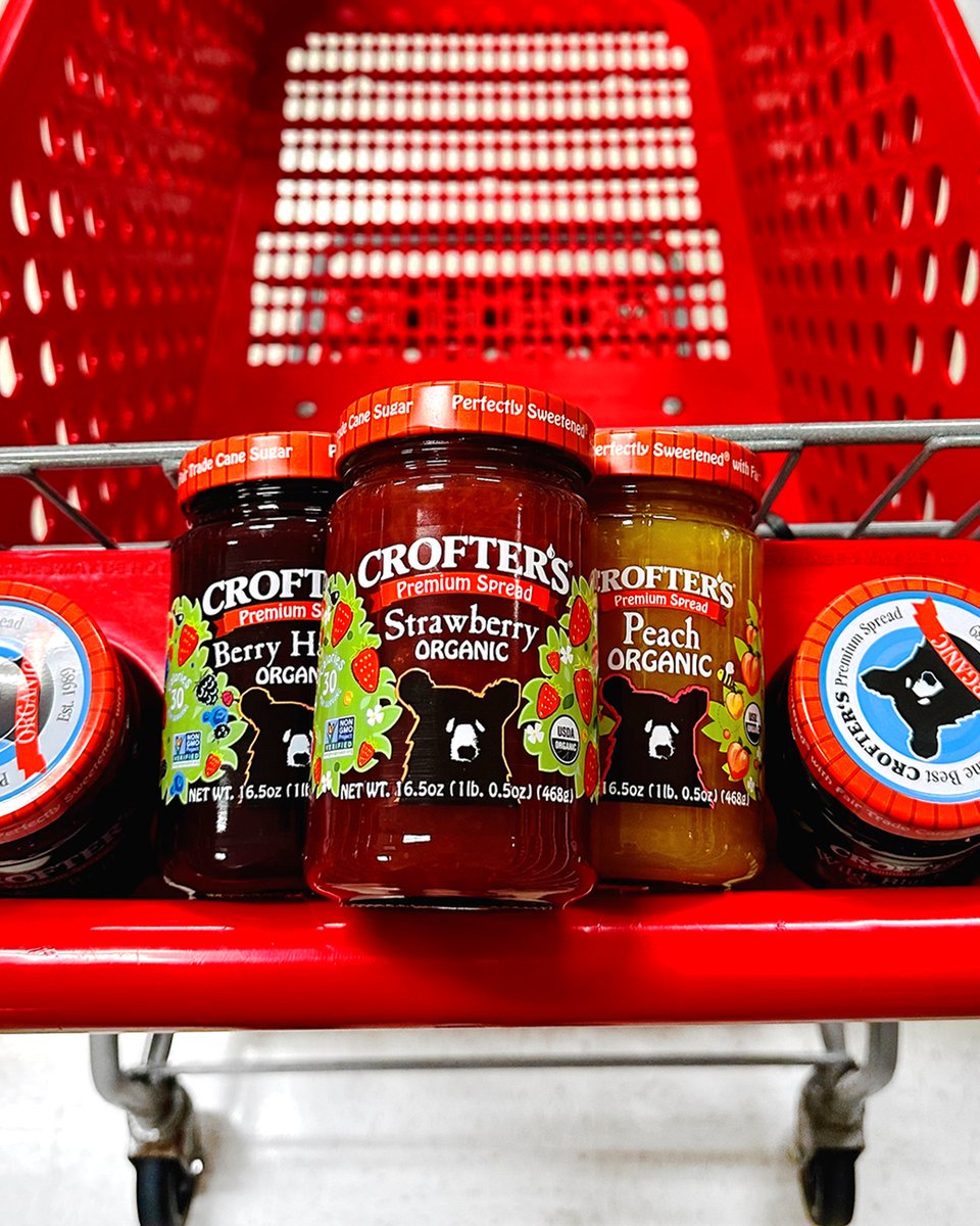 croftersorganic's tweet photo. Heading to Target this weekend?!๐๐ฏ Don't forget to pick up a couple jars of your favorite Organic Fruit Spread!๐๐๐ฅ
Or head to this link to place your order!๐ https://t.co/W0awos93xY
#CroftersOrganic #MoreFruitLessSugar #Target #NewAtTarget https://t.co/LuLzySfx5s