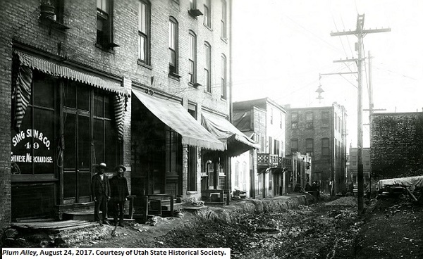 Happy Chinese New Year! 
Did you know that Plum Alley, a narrow lane in downtown Salt Lake City, marks what used to be the heart of a vibrant Chinatown? Learn more on the Beehive Archive:
ow.ly/JJsB50MhSNL

@UTHistory #UtahHistoryMonth #IdeasinAction #celebratediversity