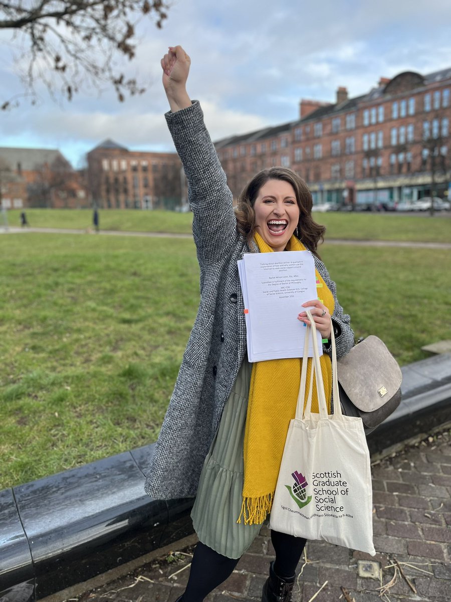 That’s the viva passed! It’s Dr Wilson-Lowe from now on
So many thanks to my supervisors and support network for helping me over the last 4 years
Cant wait to share my findings re women’s use of online spaces and abortion
#PhDone
#AbortionIsHealthcare #phdchat #shoutyourabortion