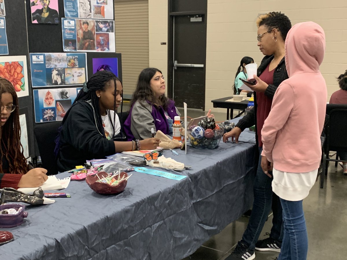 The Fine Arts booth is having a great time at the Power of Choice!! Thank you Klein Cain NAHS. <a href="/kleinfinearts/">Klein ISD Fine Arts</a> <a href="/KleinISD/">Klein ISD</a> <a href="/KleinCain/">Klein Cain HS</a> <a href="/KleinCainArt/">Klein Cain Art!</a>