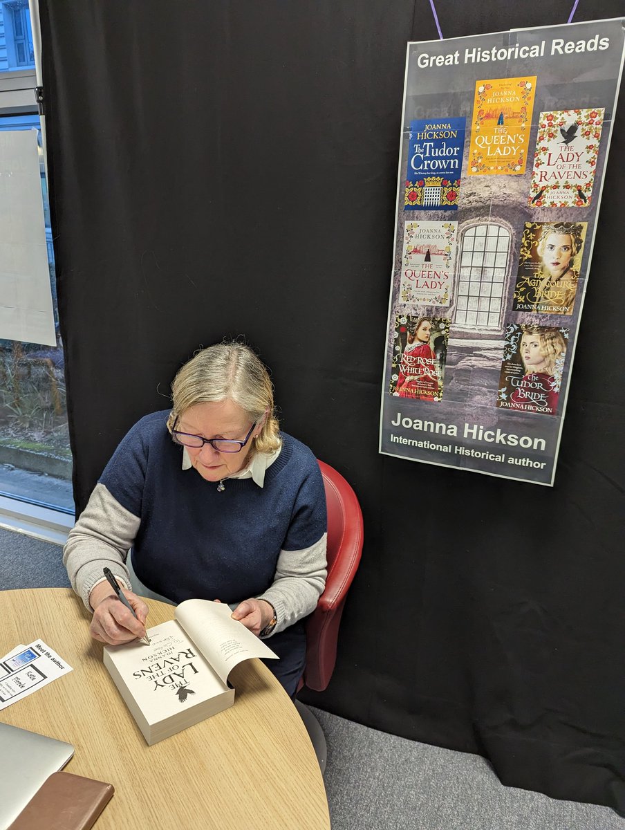 ChloeLS1's tweet photo. Wonderful event with Joanna Hickson today at my local library. Loved hearing about the history and inspiration behind her books. Couldn't resist buying another book of course - The Lady of the Ravens.
#bookevent #joannahickson #YateLibrary #theladyoftheravens #historicalfiction https://t.co/hsPneSrODT