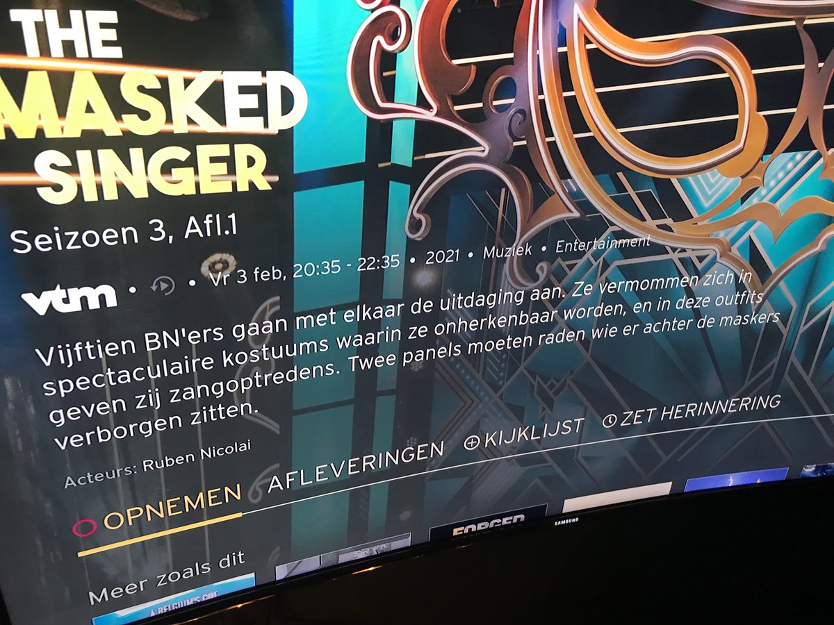 ⁦<a href="/VTM/">VTM</a>⁩ Hey kijkt naar onder foto dat thé masker singer nl met Ruben Nicolai van Nederland maar kijkt acteurs Ruben Nicolai en waarom jens staat niet op daar heb ik gezien van Telenet bekijkt onder eens