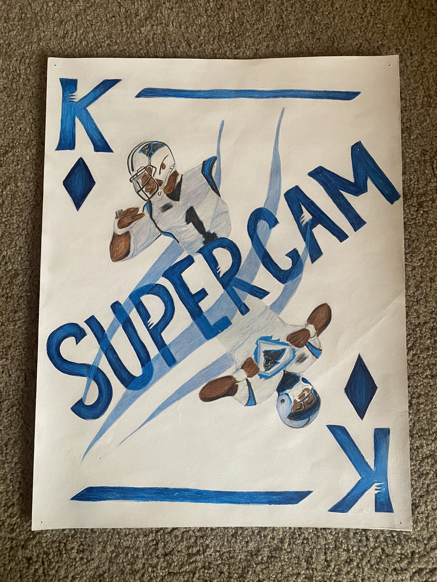KeepPounding95's tweet photo. Getting ready to move and found this playing card that @prhelms_ made years ago 🥹 @Panthers @CamNewton7v7 @CameronNewton #KeepPounding https://t.co/rIMHI1GxcG