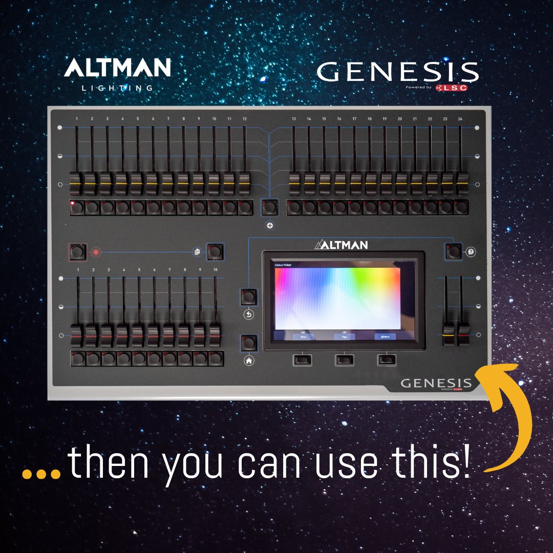 ☑️ In Stock!
☑️ Ready to Ship!

Start the new year off by making your lighting control easier than it's ever been!

Request a demo of the Genesis Console and Wings today by contacting your Altman Dealer!

#lightingconsole #availablenow