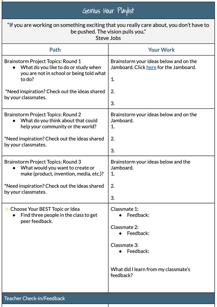 Playlists were a hot topic in coaching sessions this wk! Multiple teachers were curious about...benefits, design &amp; self-pacing, so I wrote this!

Art of Self-Pacing: How to Build Playlists that Keep Students on Track
catlintucker.com/2023/01/self-p…

#edutwitter #edchat #blendedlearning