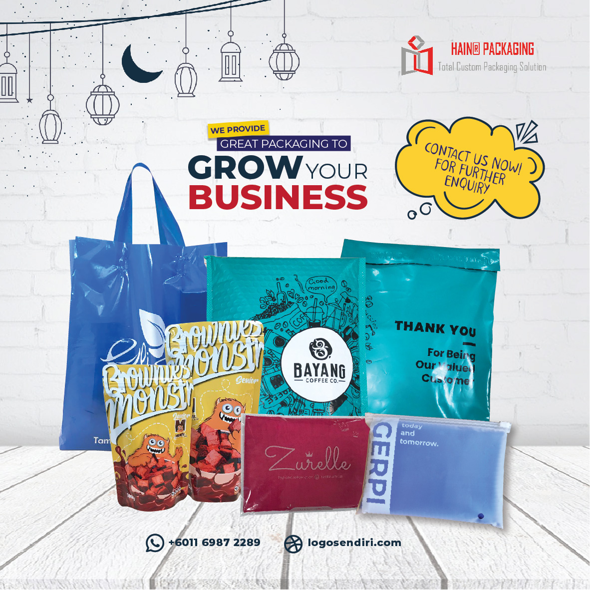 Order your very own customised plastic bags for your brand needs, and have them send to you all the way to Singapore. Just drop us an email or DM us to know more!

wa.me/601169872289

#customisedgoodiebags #customisedplasticbag #internationaldelivery #custompackaging