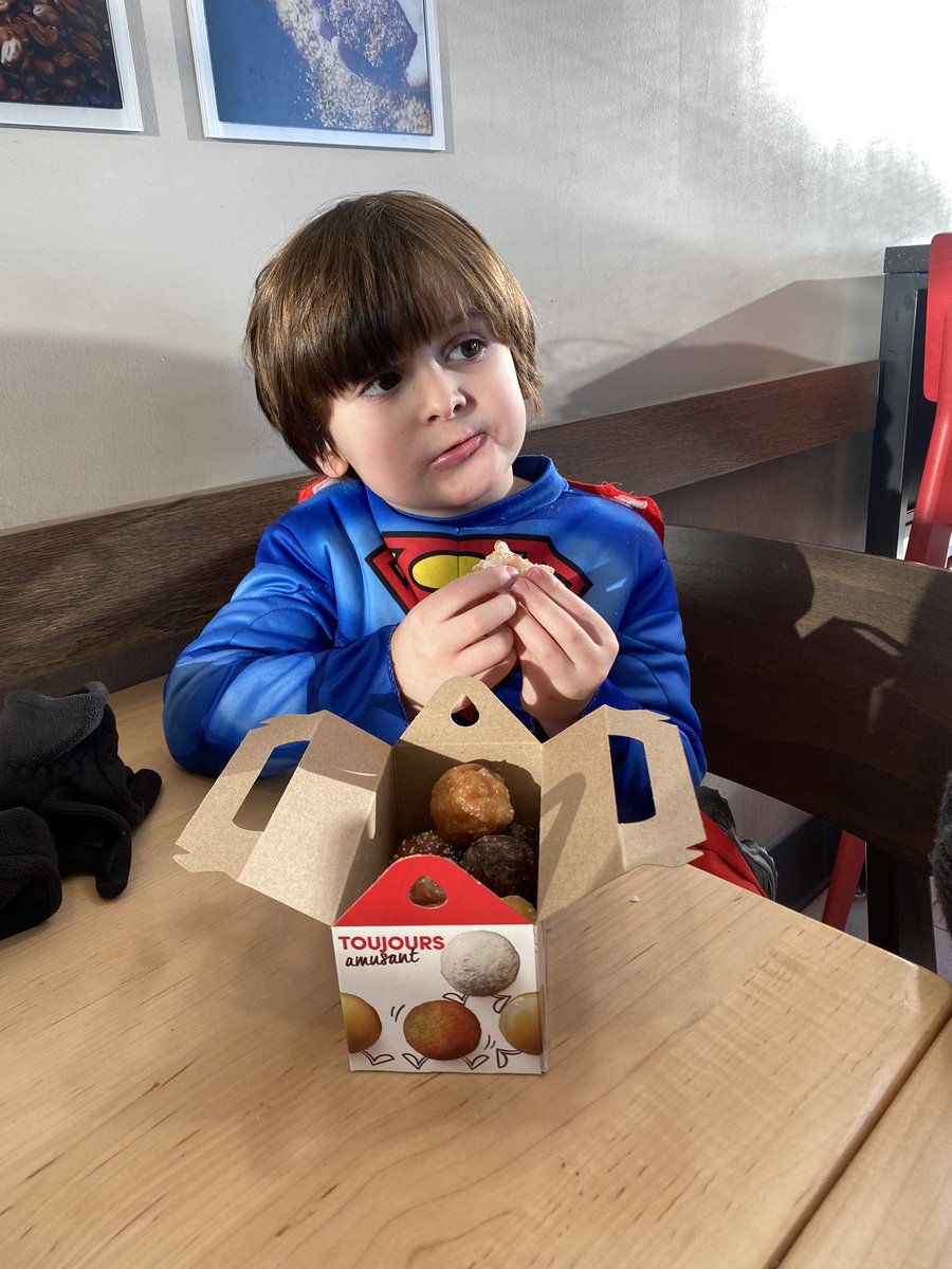 herculesjr's tweet photo. Superman just arrived at @TimHortons for his daily timbits! https://t.co/xMYj6iQKVV