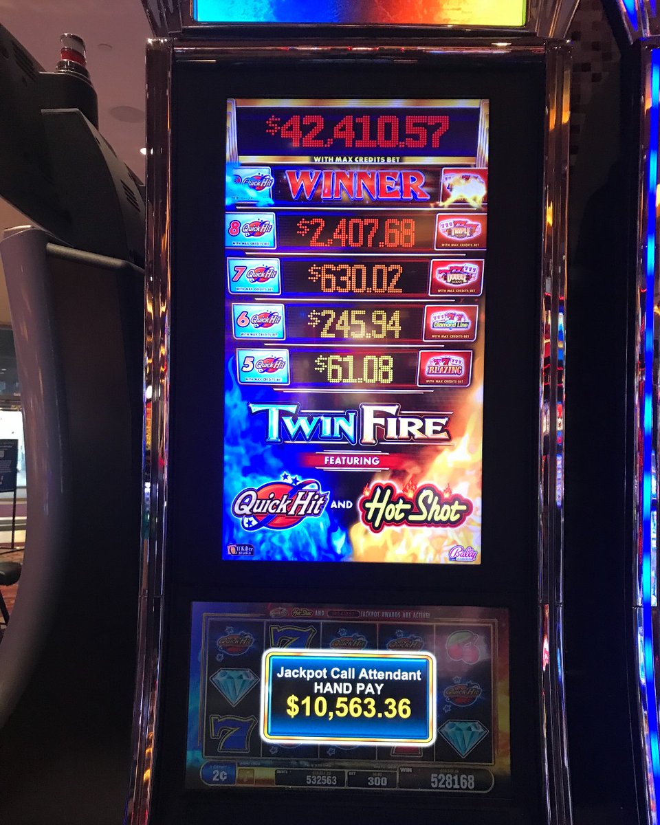WinBigRivers's tweet image. 👉 💵 $10,563.36 #WINNER on Twin Fire! 🔥 
Gambling problem? Call 1-800-Gambler 

#QuickHit #TwinFire #Jackpot #HotShot #Pittsburgh