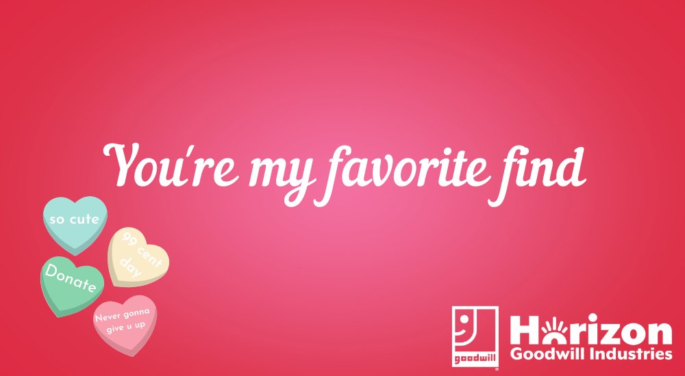 Once you find that favorite find, you never want to let it go. Find something for your Valentine at your local Horizon Goodwill! #Valentinesday #Goodwill #HorizonGoodwill