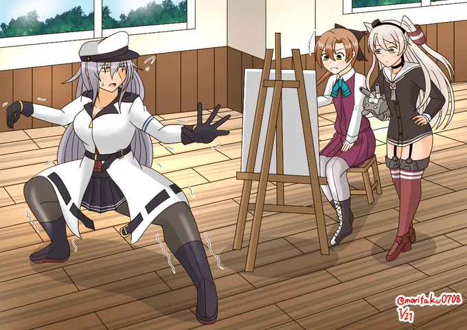 秋雲先生のお絵描きタイム今年初のワンドロです!#艦これ版深夜の真剣お絵描き60分一本勝負#艦これ版真剣お絵描き60分一本勝負_20230121 