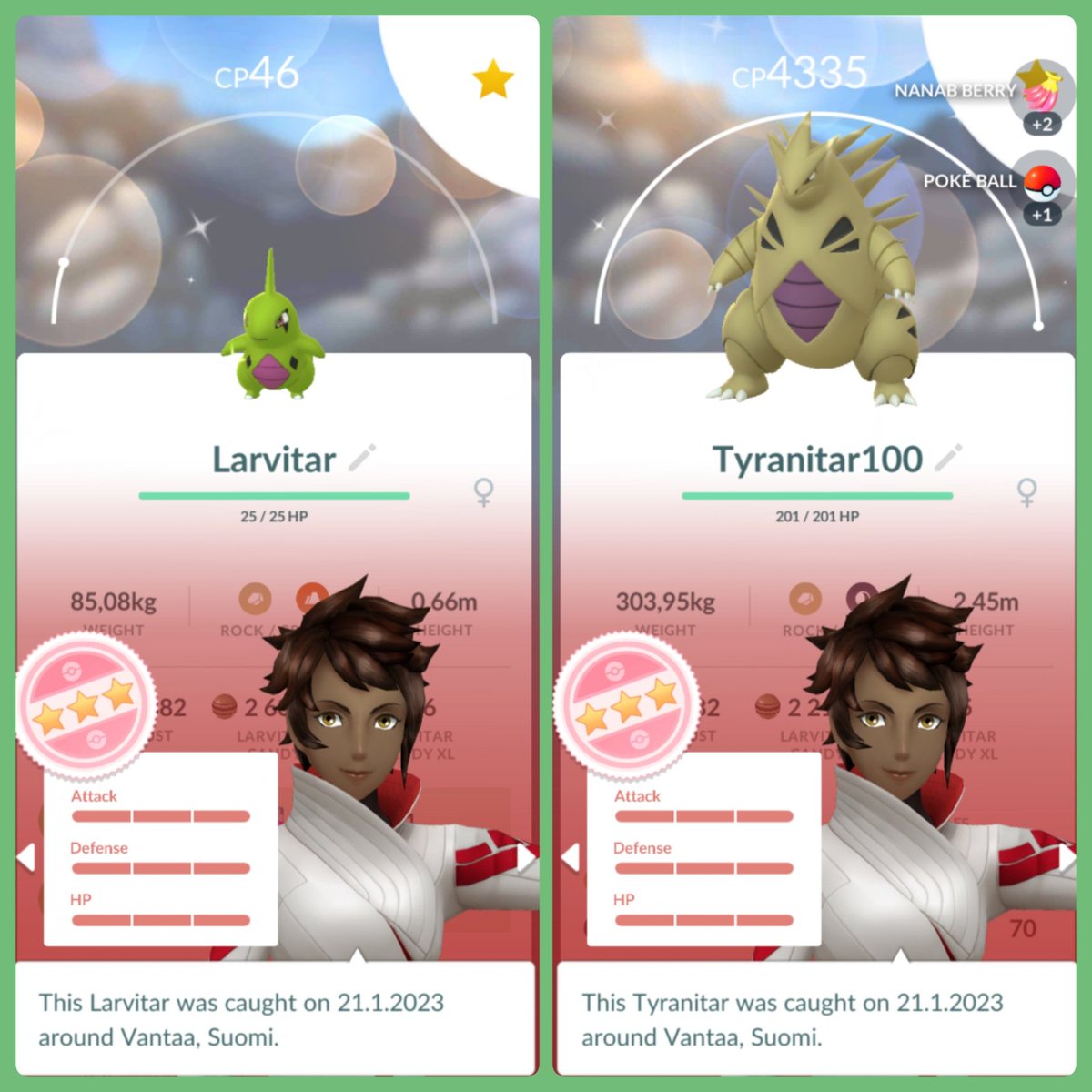 Nikl3_'s tweet photo. Got my #4 shundo ever today at the start of the #CommunityDay 👀✨🥳

How was your day? 👋

#PokemonGO #ClassicCD #Larvitar #shiny #perfect #maxout https://t.co/o6bGtg21Ok