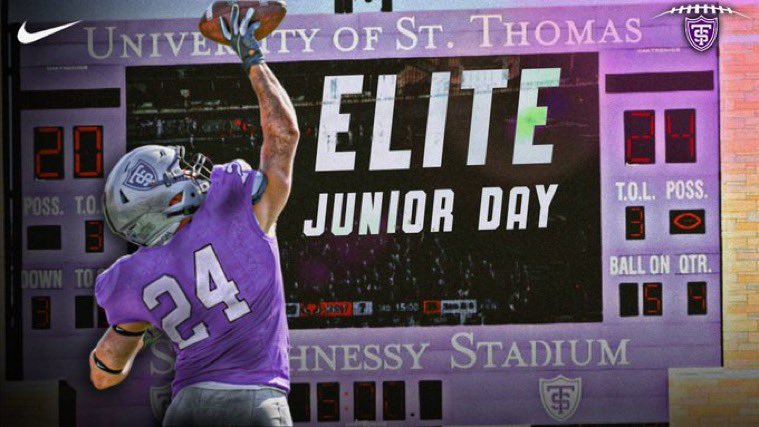 dtkelly15's tweet photo. Thank you @Coach_WatkinsST for the Junior day invite. Looking forward to being on campus.@UST_Football @coachpass23 @DePaulPrepFB https://t.co/BfLUtpMuep