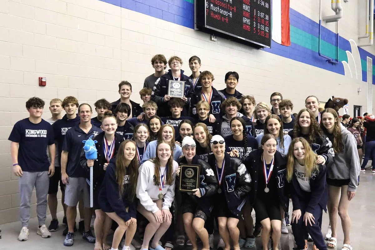 khsswimdive's tweet photo. Congratulations π to our boys & girls District 21-6A champions for the 7th consecutive season! πAlso a huge congrats to Lizzie Watson for earning swimmer of the meet honors ππhuki #tradition #phase1complete #ontoregion https://t.co/txvFdv4YO3