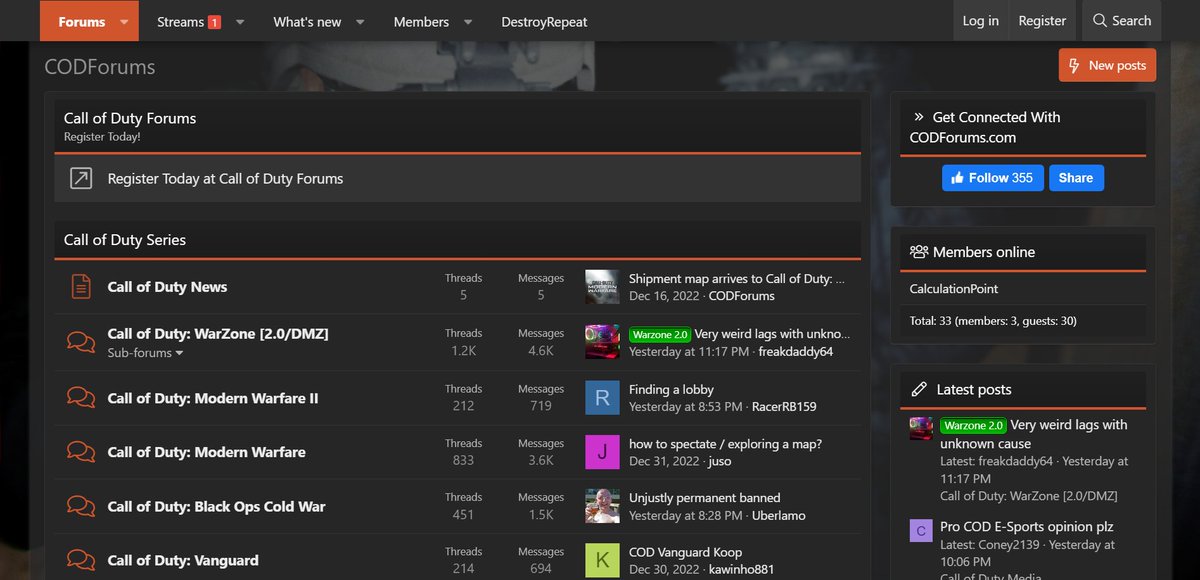 CallofDuty_Blog's tweet image. Join #CoDForums today! codforums.com/threads/join-c… The fastest growing #CallofDutyModernWarfareII #Forums on the internet! #ModernWarfareII #ModernWarfare2 #CODMWII #CODMW2 #MWII #MW2 #CoDModernWarfareII #CallofDutyModernWarfare2