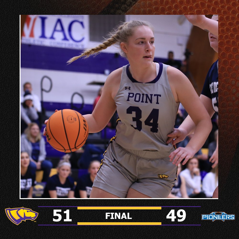 UWSPAthletics's tweet photo. #Pointers pull off the road win as Courtney Krueger and Kelly McIntyre post 9 points each to lead @UWSPWBB! https://t.co/QfJTfIK0GG