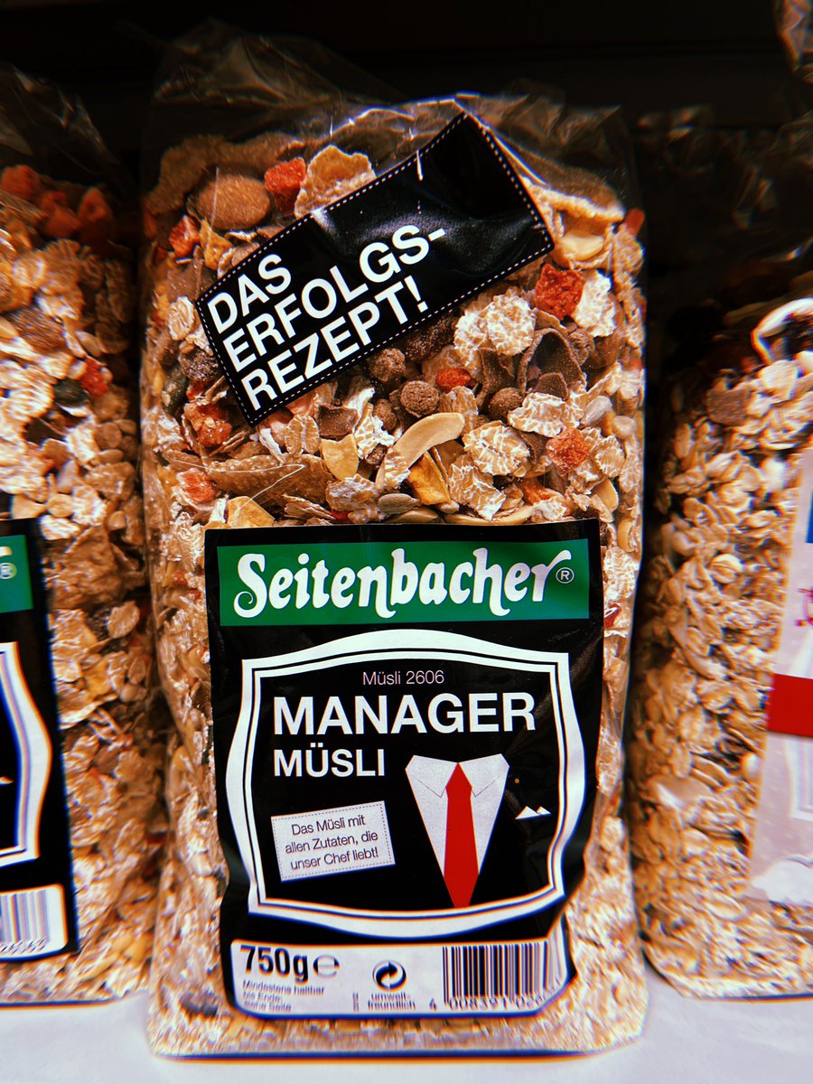 👔Erfolg mit Krawatte und Müsli: „Mit allen Zutaten, die unser Chef liebt“.

Frauen nicht mitgemeint.

#2023