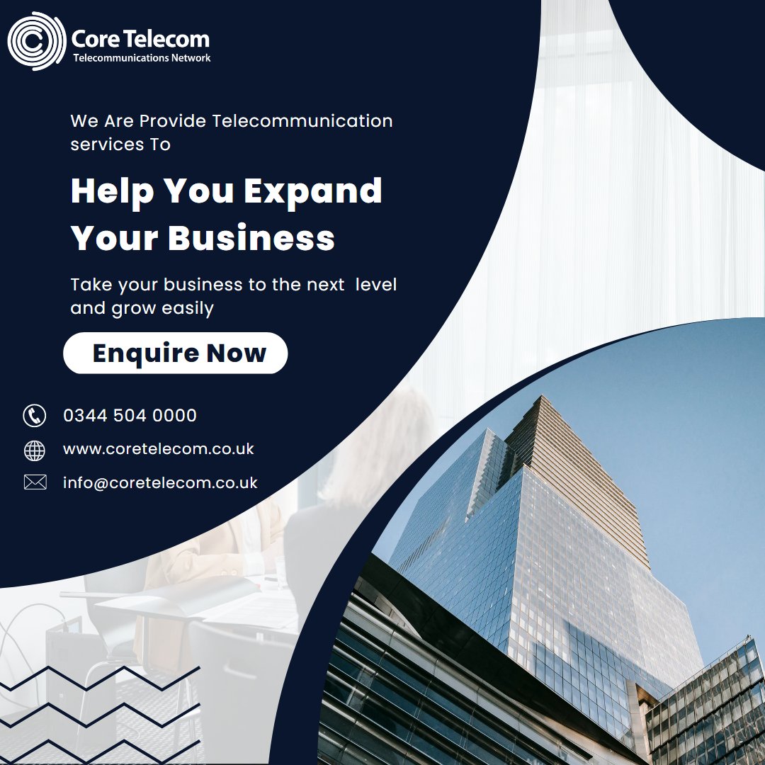 Core Telecom (@coretelecomlim) on Twitter photo Take your business to the next level with us
Contact us at info@coretelecom.co.uk to see how we can help you
#telecommunications #telecom #technology #internet #ecommerce #ipv #phone #affordable #business #network #wireless #communication #telecoms #charity #tech #broadband Take your business to the next level with us
Contact us at info@coretelecom.co.uk to see how we can help you
#telecommunications #telecom #technology #internet #ecommerce #ipv #phone #affordable #business #network #wireless #communication #telecoms #charity #tech #broadband