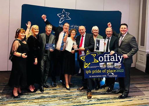 offalycoco's tweet photo. Oh what a night!! #Pullough were runners up in their category in @cooperationirl #IPBPrideOfPlaceAwards #HatTrickForOffaly So much community spirit evident in Pullough - congratulations 💚🤍💛 @MidlandsIreland @offaly_ppn https://t.co/S3jlZO7Kgn