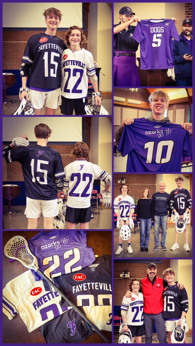 CadeMHancock's tweet photo. New uniform reveal today for @fayarlax!  Thank you to @FayAthleticClub!  Thanks also to @slimchickens @OzarksGo @MellowMushroom and @MY100BANK!  Practice starts MONDAY! https://t.co/hOAUEJyCl4