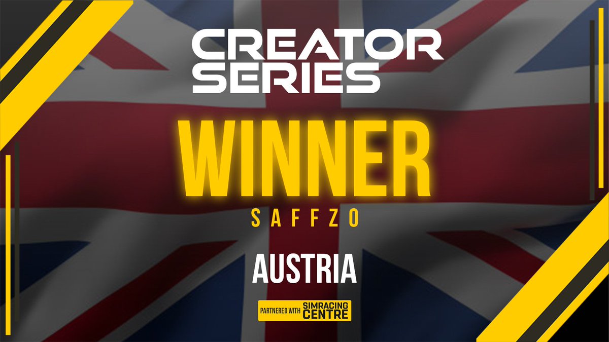 CreatorSeriesGG's tweet photo. You are a Creator Series Grand Prix WINNER! ๐ @Saffzo
โข
@CentreSimracing
โข
#F122 #F1Game #F1 #Formula1 #esports #Simracing #CreatorSeries #SimRacingcentre https://t.co/M1ruG9DNV5