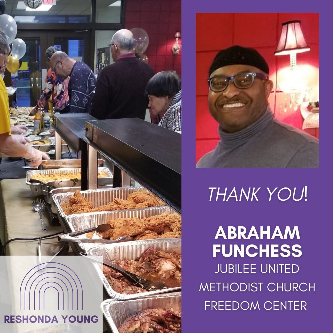 Thank you to Abraham Funchess and Jubilee United Methodist Church. Their recent contribution to the Bank of Jabez is so meaningful. Be sure to support them by visiting Le Christopher’s Southern Cuisine (1621 E. 4th Street in Waterloo) for one of their delicious Sunday meals!