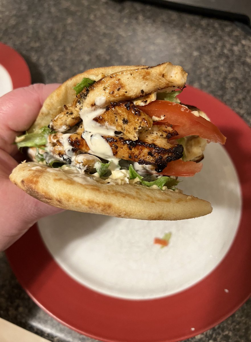 There goes my Gyro #gyro #Mediterranean #grilled #chicken #dinnerforone #recipe #food #foodie #lunch #tasty