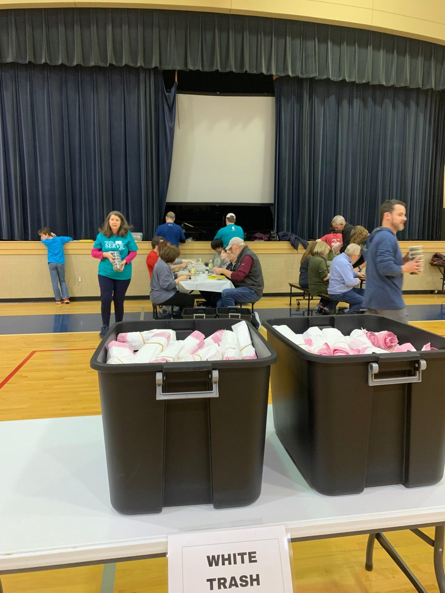 AsburyBham's tweet photo. The last of the tornado bucket prep just wrapped up! We are ready to fill 240 tornado buckets tomorrow in the gym at 9:45. Show up, grab a bucket, and just go through the assembly line. 
#worshipSERVEgrow https://t.co/xDpYyqk1no
