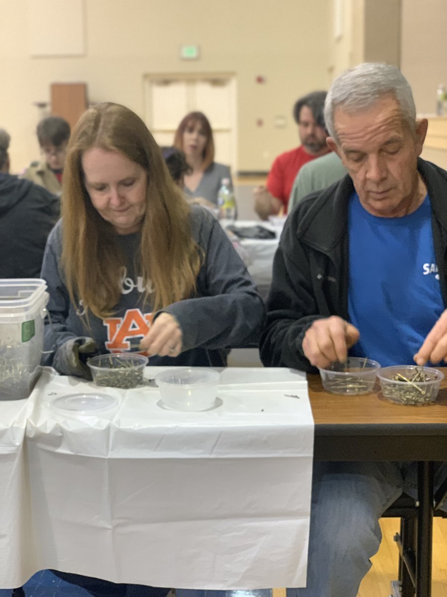 AsburyBham's tweet photo. The last of the tornado bucket prep just wrapped up! We are ready to fill 240 tornado buckets tomorrow in the gym at 9:45. Show up, grab a bucket, and just go through the assembly line. 
#worshipSERVEgrow https://t.co/xDpYyqk1no