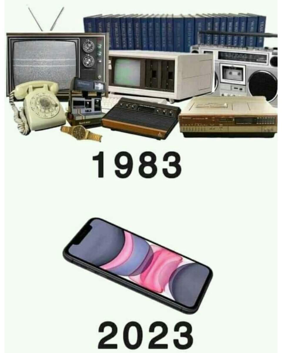 40 años de evolución tecnológica. Es impresionante!