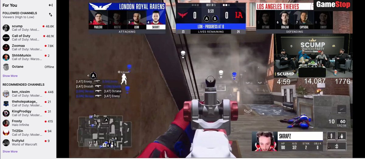 CryingSoIdier's tweet photo. @scump  Brotha, You know you're a legend when you hold more viewers watching/listening to you rather than watching the actual League stream.   #TheGoat https://t.co/z43TCMOBsI