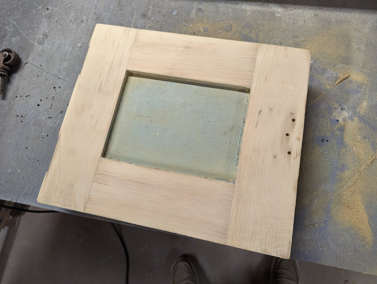 MattDRitter's tweet photo. From teaching history to refinishing history. Bringing back to life this pre-1920s ice box. It has no electricity and the family I got it from says it's most likely late 1800s and possibly from Poland. She's a beast but she's gonna be awesome! #upcycle #refinished #furniture https://t.co/HltAugAa6d