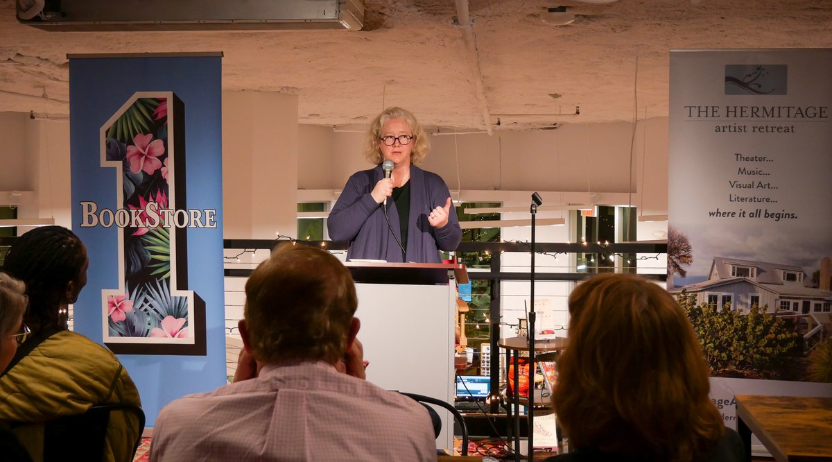 Thank you to Hermitage Fellow &amp; Author DIANE COOK for sharing excerpts &amp; conversation of her debut work “Man V. Nature” with Bookstore1
Join us on ZOOM this Monday @ 6pm ET for “Artists and Thinkers: Kareem Fahmy’s Distinct Society”. 

@FloridaHumanities